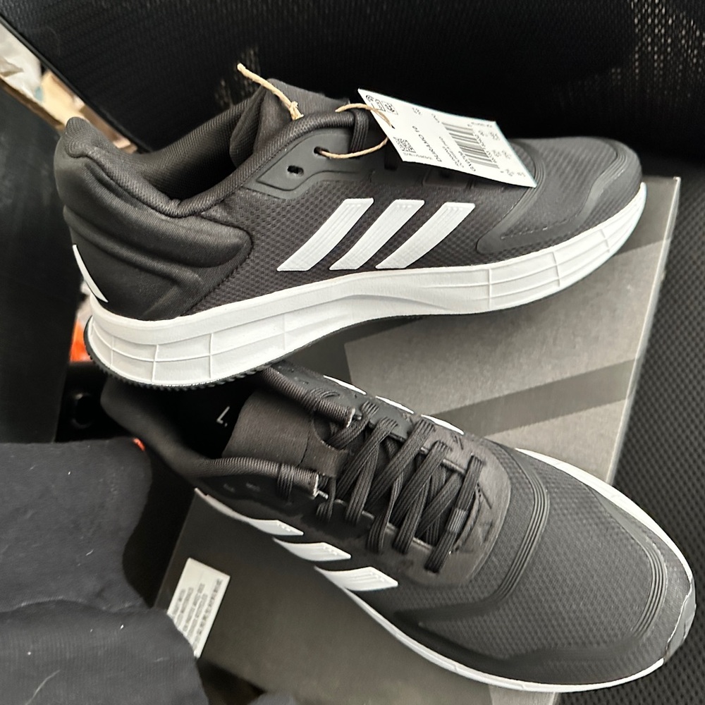 Adidas Black and White Athletic Shoes